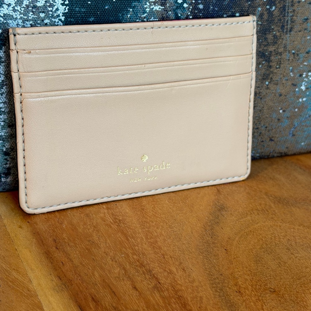 Kate Spade Minimalist Classic Black Pebbled Leather Wellesley Card Holder - Picture 6 of 8